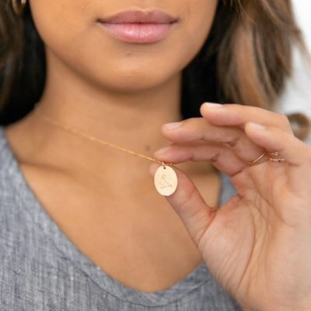 Pisces Bohemian Zodiac Minimalist Charm Necklace - Picture 4 of 13